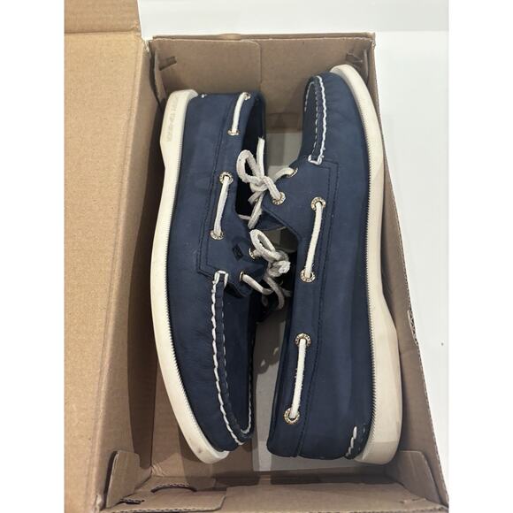 Sperry Shoes Women Blue Leather 2 Eye Boat Loafers STS81162 Sz 8.5 M Excellent - Picture 9 of 10